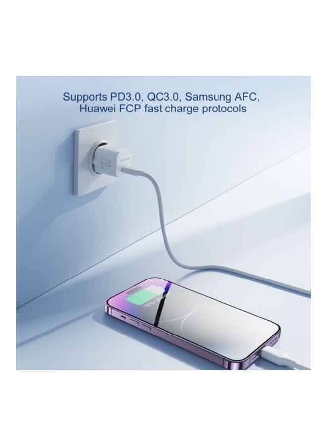 JOYROOM - JOYROOM JR-TCF02 PD 20W Nano Mini Charger white - Image 1