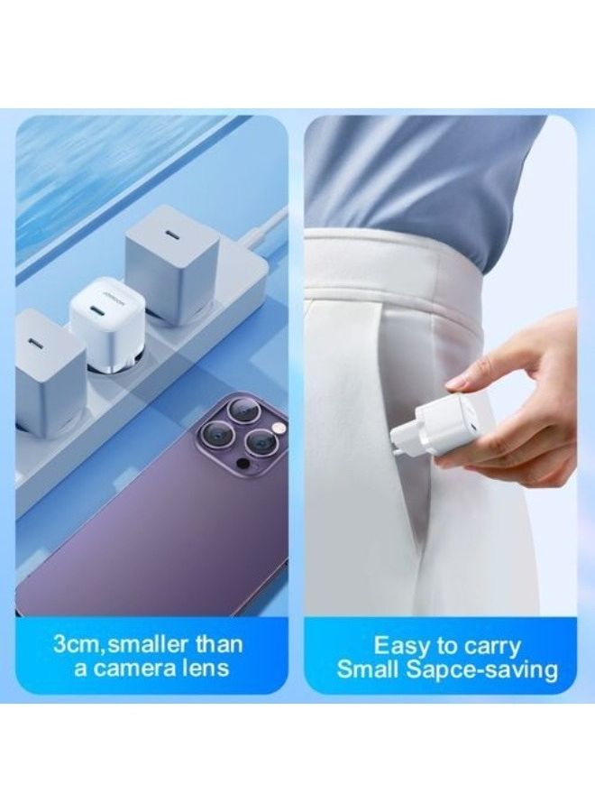 JOYROOM - JOYROOM JR-TCF02 PD 20W Nano Mini Charger white - Image 1