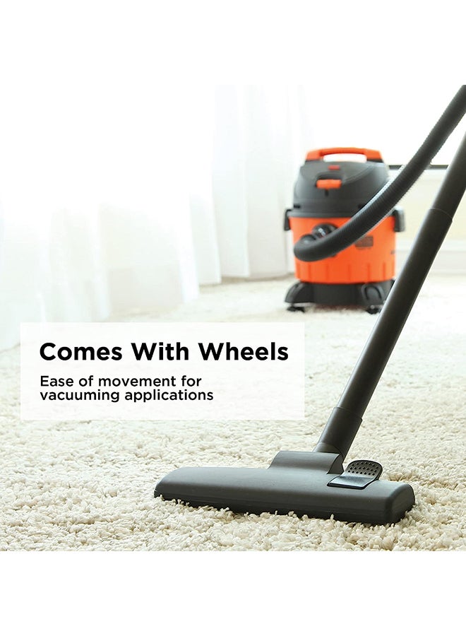 BLACK+DECKER - Wet and Dry Vacuum Cleaner, 1400W, 15L Large Tank Capacity, Blower Function, Overheat Protection, Durable for Multi-Surface Cleaning, Easy Assembly 15 L 1400 W WDBD15-B5 Orange/Black - Image 1