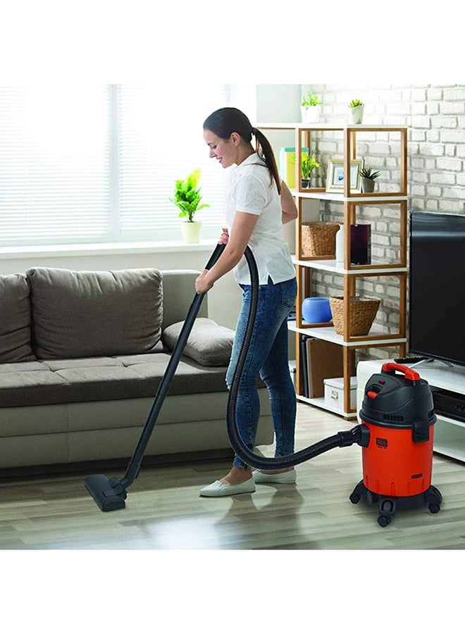 BLACK+DECKER - Wet and Dry Vacuum Cleaner, 1400W, 15L Large Tank Capacity, Blower Function, Overheat Protection, Durable for Multi-Surface Cleaning, Easy Assembly 15 L 1400 W WDBD15-B5 Orange/Black - Image 1