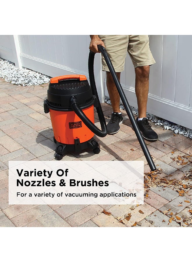 BLACK+DECKER - Wet and Dry Vacuum Cleaner, 1400W, 15L Large Tank Capacity, Blower Function, Overheat Protection, Durable for Multi-Surface Cleaning, Easy Assembly 15 L 1400 W WDBD15-B5 Orange/Black - Image 1