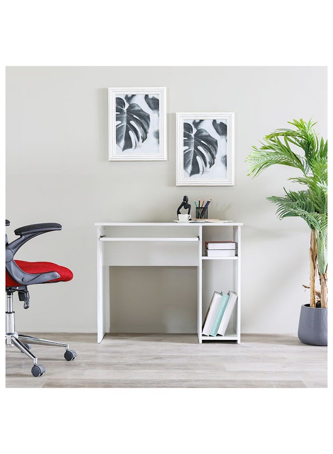 DANUBE HOME Amity Office Table, Wood White 40x90x74.5cm  - Image 1