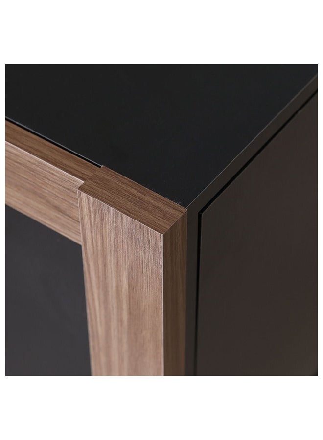 Tarsus Top TV Unit for TVs Upto 55 inches And Multifunctional Home Theater, Wood Black/Walnut 134x35.4x68.5cm