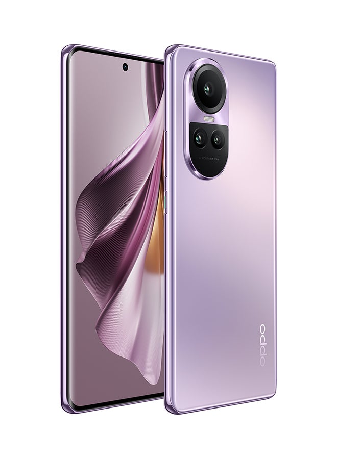 OPPO - Reno 10 Pro 5G Dual SIM Glossy Purple 12GB RAM 256GB -Middle East Version - Image 1