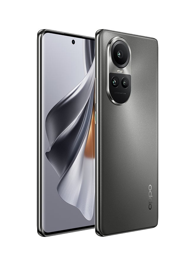 OPPO - Reno 10 Pro 5G Dual SIM Silvery Grey 12GB RAM 256GB  - Middle East Version - Image 1