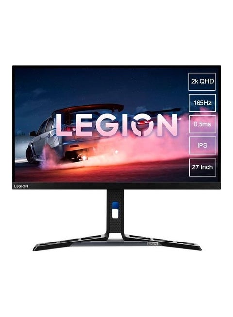 Legion Y27q-30 Gaming Monitor 27-Inch Display,HDR 400, IPS Panel Technology, 165Hz Refresh Rate, 0.5ms Response Time, AMD FreeSync Premium Technology, Low Blue Light/Built-in Speakers Raven Black
