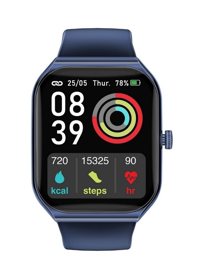PROMATE - 300 mAh Smart Watch, Sporty Bt 3.0 + Ble 5.2 Fitness Tracker With 1.96” Always-On Amoled Display, 10 Day Battery Life, 100+ Sports Modes And Ip68 Water Resistance For Iphone 1415, Galaxy S23, Prowatch-Am19 Blue - Image 1