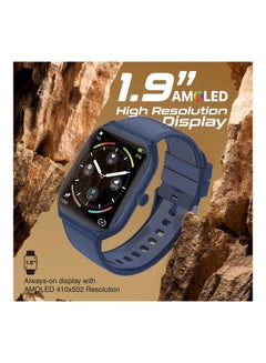 PROMATE 300 mAh Smart Watch, Sporty Bt 3.0 + Ble 5.2 Fitness Tracker With 1.96” Always-On Amoled Display, 10 Day Battery Life, 100+ Sports Modes And Ip68 Water Resistance For Iphone 1415, Galaxy S23, Prowatch-Am19 Blue  - Image 4