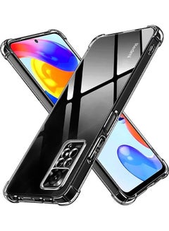 جراب Xiaomi Redmi Note 11 Pro+ 5G، جراب شفاف واقٍ من مادة TPU بأربع زوايا، جراب شفاف ناعم