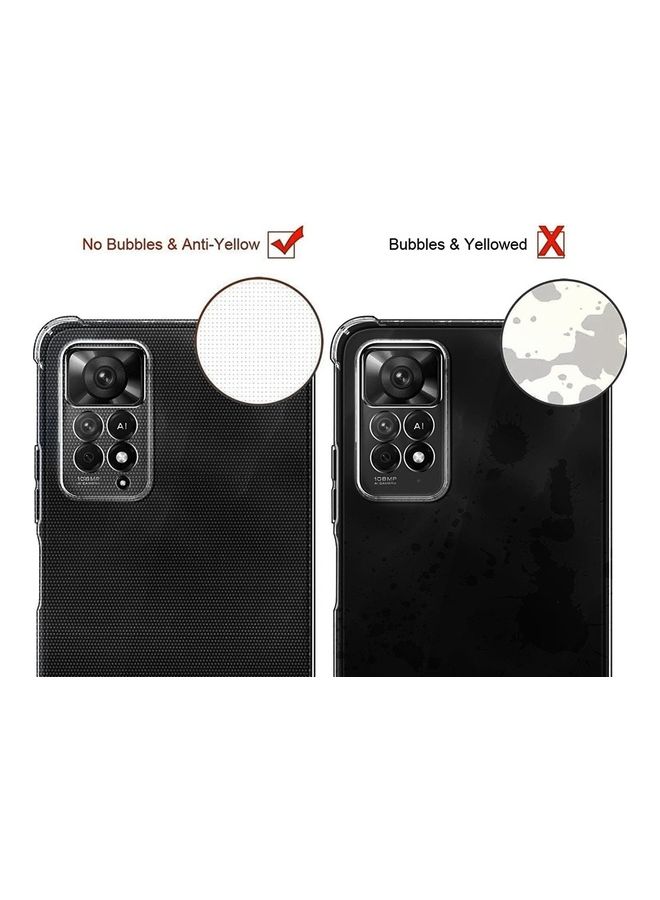 مارجون - جراب Xiaomi Redmi Note 11 Pro+ 5G، جراب شفاف واقٍ من مادة TPU بأربع زوايا، جراب شفاف ناعم - Image 1