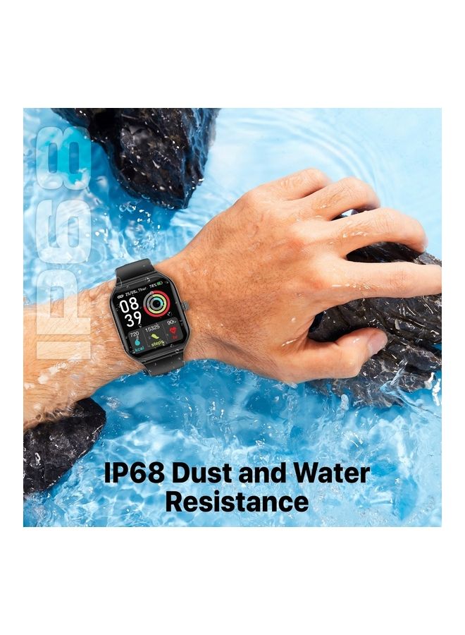 PROMATE 300 mAh Smart Watch, Sporty Bt 3.0 + Ble 5.2 Fitness Tracker With 1.96” Always-On Amoled Display, 10 Day Battery Life, 100+ Sports Modes And Ip68 Water Resistance For Iphone 14,15 Galaxy S23, Prowatch-Am19 Black  - Image 5