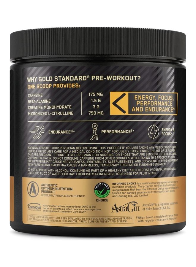Optimum Nutrition - Gold Standard Pre-Workout Green Apple - Image 1