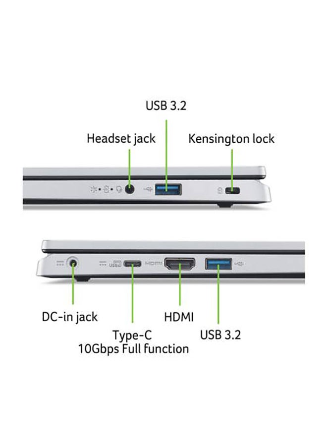 كمبيوتر محمول Aspire 3 A315 بشاشة مقاس 15.6 بوصة ومعالج Core i5-1135G7 وذاكرة وصول عشوائي DDR4 سعة 8 جيجابايت ووحدة تخزين SSD سعة 512 جيجابايت وبطاقة رسومات Intel Iris XE ونظام تشغيل Windows 11 - v1689083235/N53419341A_7