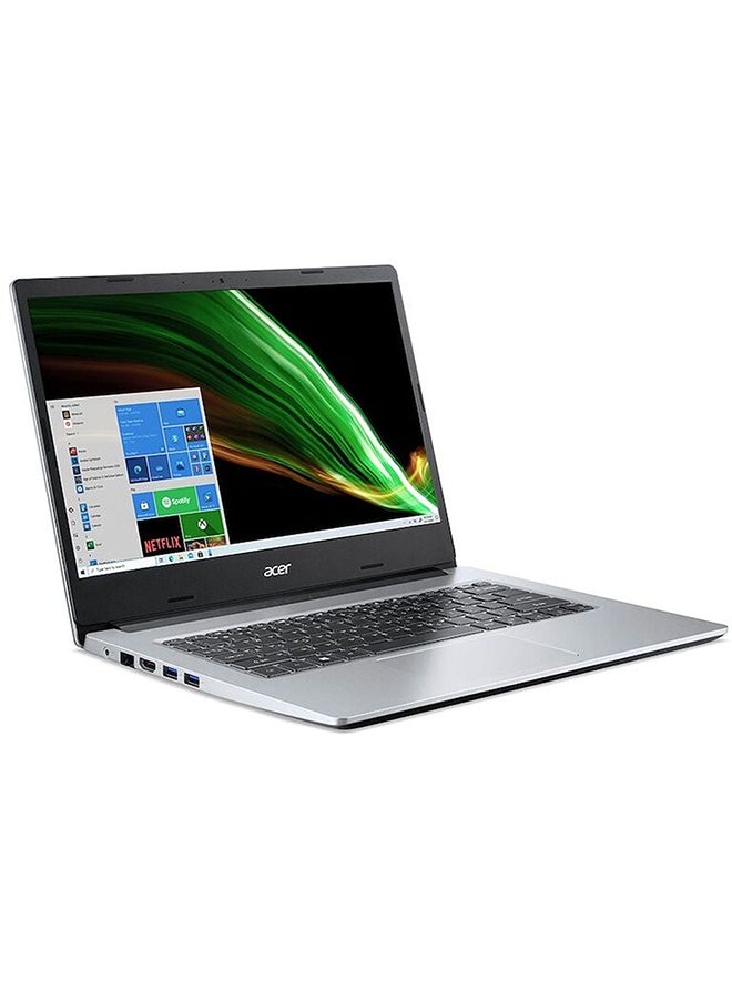 Acer - Aspire 1 A114 Notebook With 14-Inch Display, Celeron N4500 Processor/4GB RAM/128GB eMMC Storage/Intel UHD Graphics/Windows 11 Home + Microsoft Office 365 for 1 Year Preloaded English/Arabic Pure Silver - Image 1