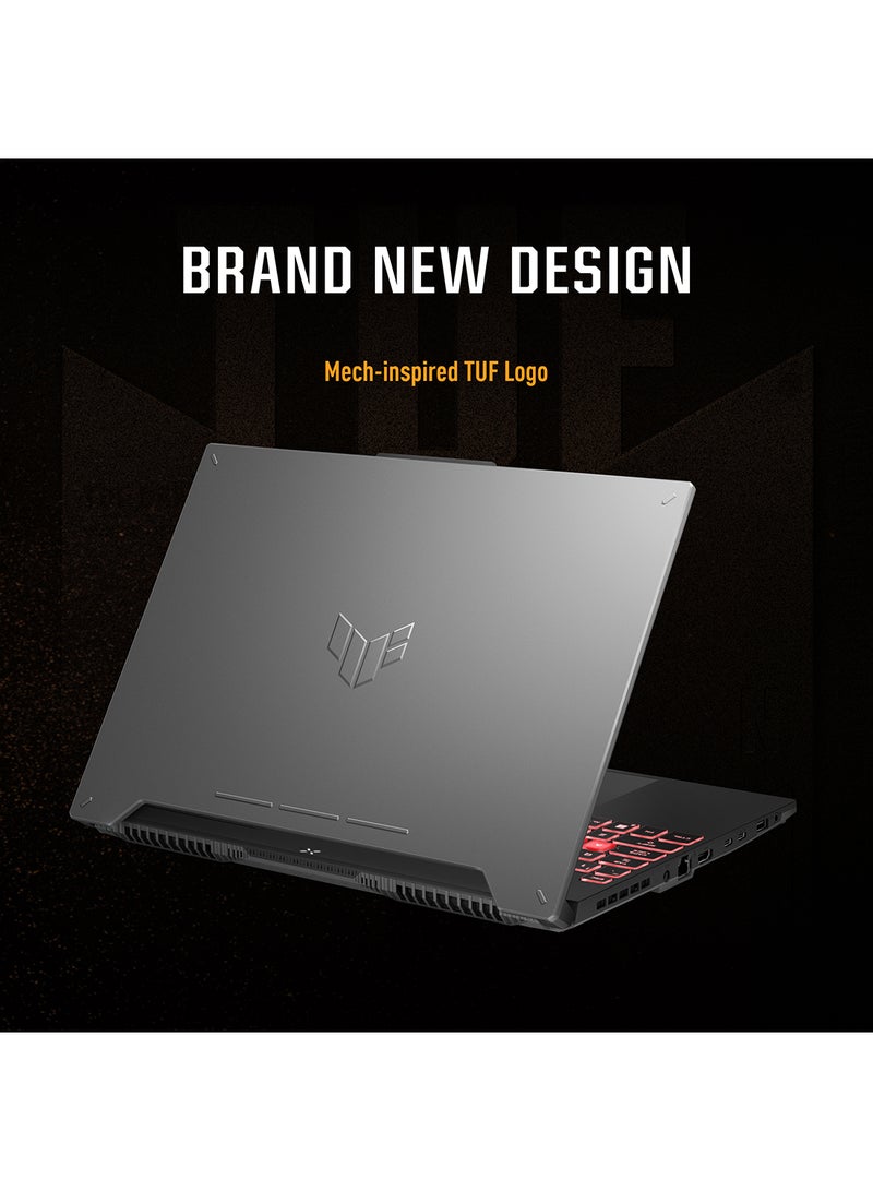 TUF Gaming A15 FA507NU-LP031W,Gaming (Upgraded Version) Laptop, AMD R7 7735HS 16GB 512GB SSD, NV RTX4050, 6GB Graphics ,WIN11 HOME, 15.6 inch FHD 1920X1080 144Hz, HD Webcam, Backlit-RGB English/Arabic Mecha Gray