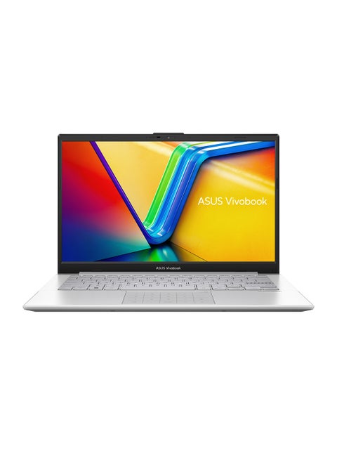 Vivobook GO 14 E1404GA-NK039W Laptop With 14-Inch Display, Core i3-N305 Processor/8GB RAM/256GB SSD/Intel UMA Graphics/Windows 11 Home English/Arabic Cool Silver