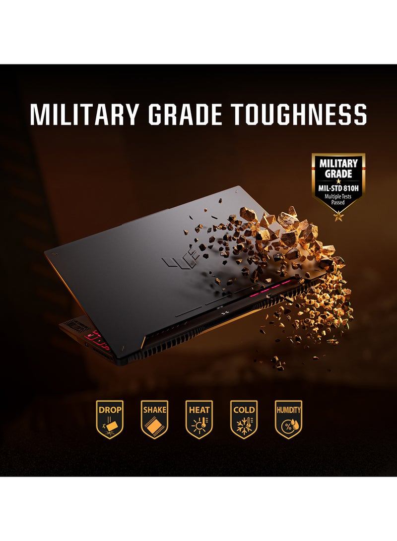 TUF Gaming A15 FA507NU-LP031W,Gaming (Upgraded Version) Laptop, AMD R7 7735HS 16GB 512GB SSD, NV RTX4050, 6GB Graphics ,WIN11 HOME, 15.6 inch FHD 1920X1080 144Hz, HD Webcam, Backlit-RGB English/Arabic Mecha Gray