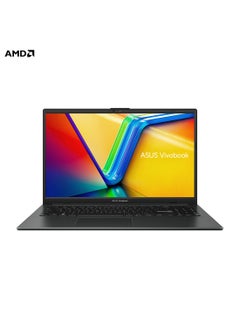 Vivobook Go 15 OLED E1504FA-OLEDR5W (Mixed Black) Slim Laptop, R5 7520U 16GB 512GB PCIE G3 SSD, AMD Radeon, WIN11 HOME, 15.6-inch, HD Webcam, Fingerprint, Backlit English/Arabic Mixed Black