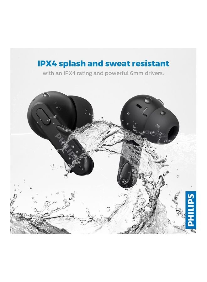 Philips True Wireless Headphones With Ipx4 Water Resistance And Super-Small Charging Case Black - Image 4
