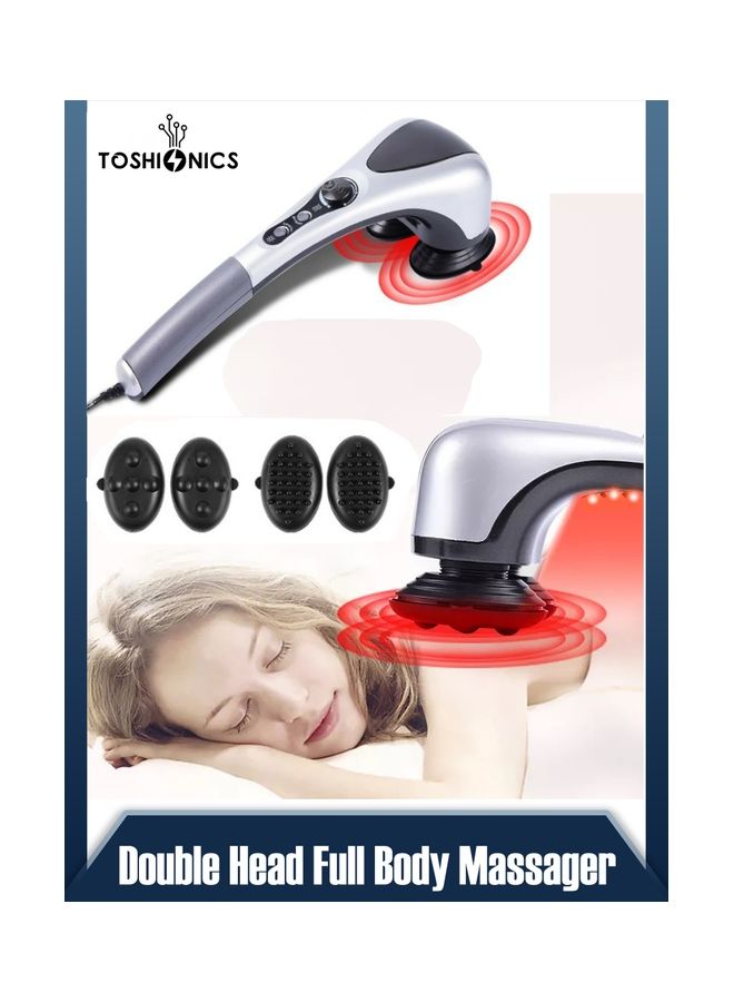Toshionics Handheld Full Body Massage With Heating Vibration Infrared Deep Tissue Massage Dual Head For Neck Shoulder Back Arms Leg Foot Calf Muscle Relax Pain Hand Tension Relief Massager - Image 1