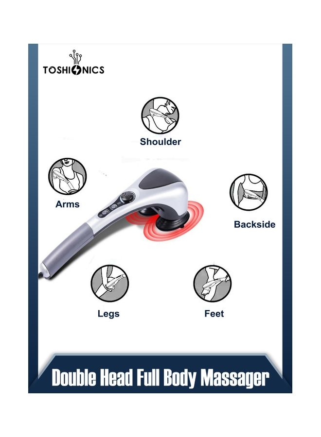 Toshionics Handheld Full Body Massage With Heating Vibration Infrared Deep Tissue Massage Dual Head For Neck Shoulder Back Arms Leg Foot Calf Muscle Relax Pain Hand Tension Relief Massager - Image 2