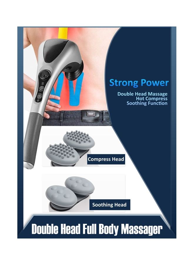 Toshionics Handheld Full Body Massage With Heating Vibration Infrared Deep Tissue Massage Dual Head For Neck Shoulder Back Arms Leg Foot Calf Muscle Relax Pain Hand Tension Relief Massager - Image 3