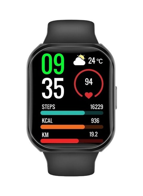 280 mAh Smart Watch, Premium Bluetooth 3.0 + Ble 5.2 Health Fitness Tracker With 2-Inch Tft Display, 7 Day Battery Life, 110+ Sports Modes And Ip68 Water Resistance For Iphone 14,15 Galaxy S23, Xwatch-Tf2 Black