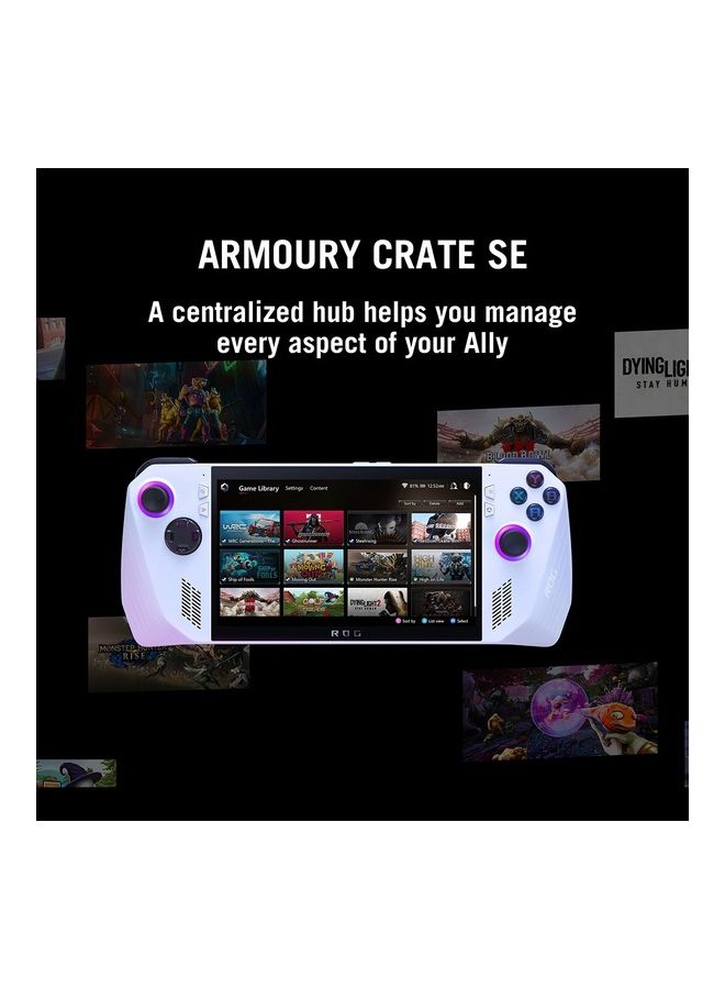 ASUS Rog Ally Handheld With 7 Inch Full HD(1920X1080) With Touch Screen Fingerprint 120Hz 7Ms Display ,AMD Ryzen Z1 Extreme Processor/16GB RAM DDR5/512GB SSD/Windows 11 Home/AMD Radeon Graphics/ White  - Image 4