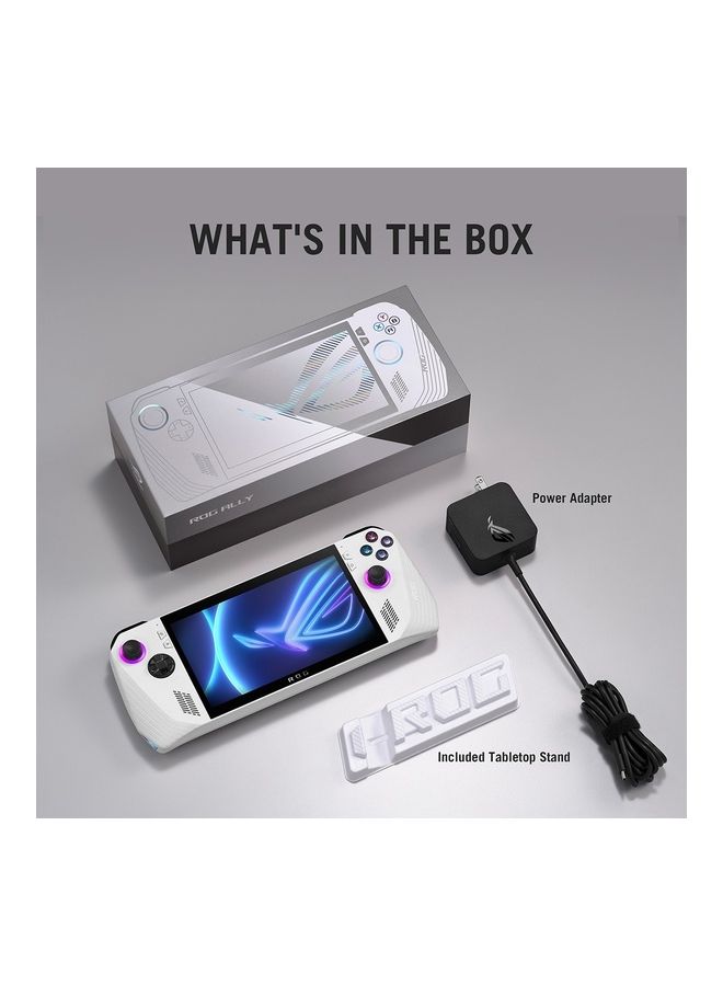 ASUS - Rog Ally Handheld With 7 Inch Full HD(1920X1080) With Touch Screen Fingerprint 120Hz 7Ms Display ,AMD Ryzen Z1 Extreme Processor/16GB RAM DDR5/512GB SSD/Windows 11 Home/AMD Radeon Graphics/ White - Image 1