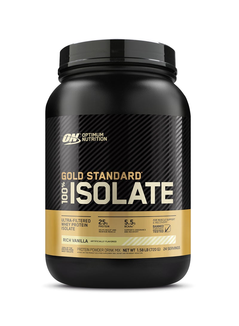Optimum Nutrition - On Gs Isolate Gf Vanilla 1.58Lb, 24 Servings - Image 1