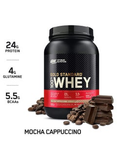 Optimum Nutrition On Gold Standard 100% Whey Mocha Cappuccino 2Lb-907 Grams, 28 Servings  - Image 2