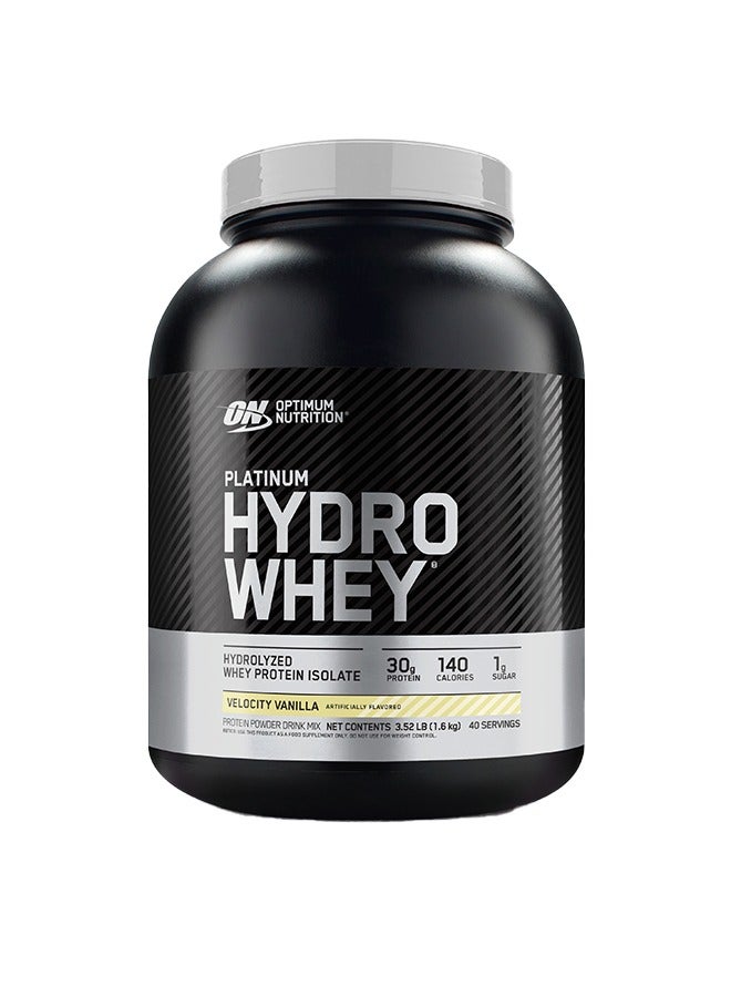 Platinum Hydrolyzed Whey Protein Isolate Powder - Velocity Vanilla 3.52 Lbs, 40 Servings - v1689139756/N53419361A_1