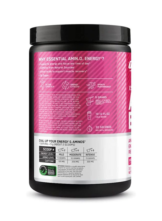 Optimum Nutrition - Amino Energy - Pre Workout With Green Tea, Bcaa, Amino Acids, Keto Friendly, Green Coffee Extract, 0 Grams of Sugar, Anytime Energy Powder - Watermelon, 270 G , 30 Servings - Image 1