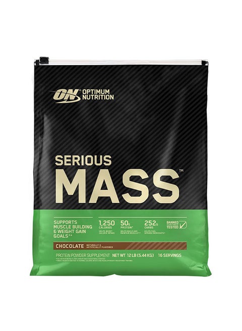 Serious Mass Chocolate 12 lbs, 16 Servings