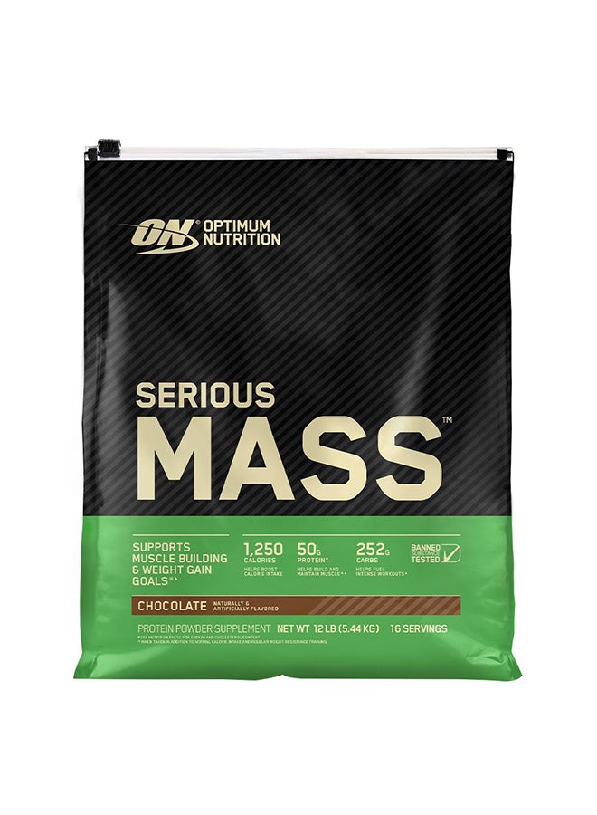 Optimum Nutrition Serious Mass Chocolate 12 lbs, 16 Servings 