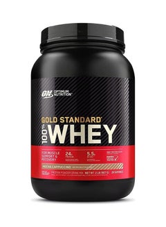Optimum Nutrition Gold Standard 100% Whey Protein Powder Primary Source Isolate, 24 Grams of Protein for Muscle Support and Recovery - Mocha Cappuccino , 2 Lbs, 28 Servings (907 Grams)  - Image 1