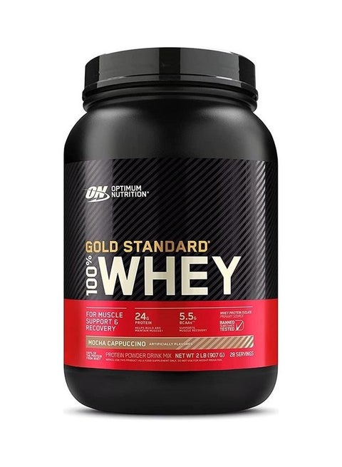 Gold Standard 100% Whey Protein Powder Primary Source Isolate, 24 Grams of Protein for Muscle Support and Recovery - Mocha Cappuccino , 2 Lbs, 28 Servings (907 Grams)