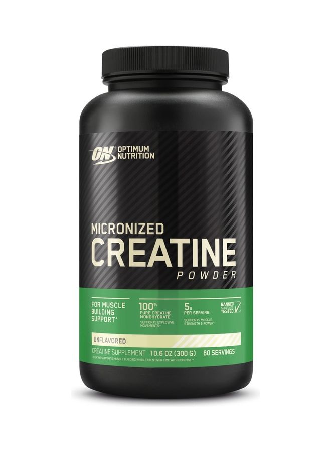 Optimum Nutrition Micronized Creatine Monohydrate Powder - Unflavored 60 Servings 300 Gram - Image 1