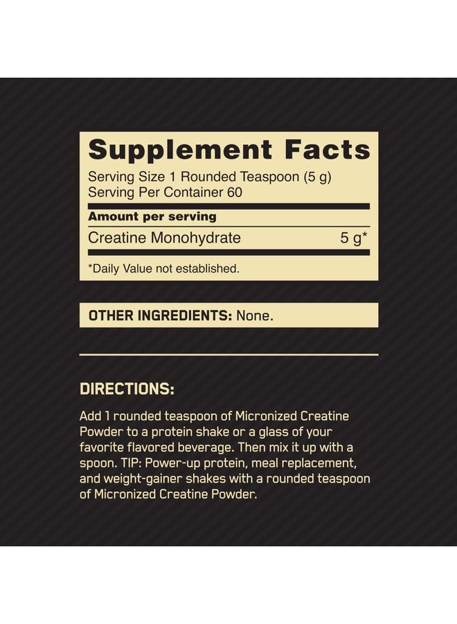 Optimum Nutrition Micronized Creatine Monohydrate Powder - Unflavored 60 Servings 300 Gram - Image 4