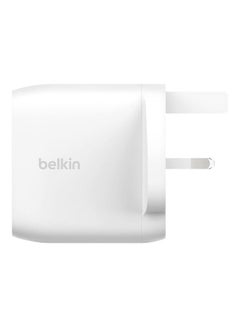 belkin BoostCharge Dual USB-C Plug with PPS 60W for Apple iPhone, iPad, Samsung Galaxy, Google Pixel - Compatible w/USB-C to Lightning Cable & USB-C to USB-C - White White  - Image 4