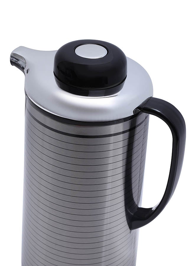 رويال فورد ترمس حراري فاخر من الستانلس ستيل سعة  1.6 لتر للقهوة والشاي - يحافظ على المشروبات ساخنة لساعات مثالي للمنزل والمكتب والسفر أسود/ فضي - Image 5