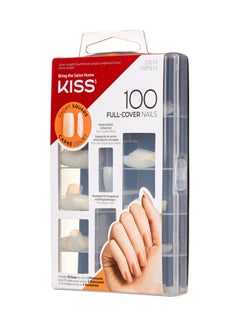 KISS Full Cover Short Square Nails White  - Image 3