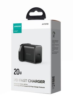 JOYROOM Flash Series PD 20W Single Port Fast Charger with QC 3.0 support. Wall charger plug travel adapter PD 20W fast charging power charger, compatible with Samsung AFC, Huawei SCP and other lower versions of iPhone - Etc Black  - Image 2