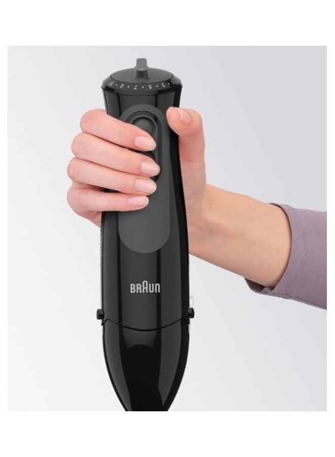 BRAUN - MultiQuick 3 Hand Blender MQ 3135 Sauce, With 11 Speeds, 500 ml Chopper, Whisk Accessory, BPA-free 600 ml Plastic Measuring Cup, MQ 3135 Black - Image 1