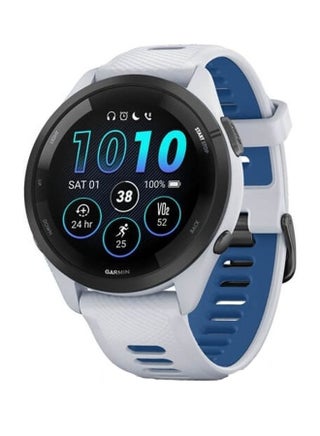 Forerunner 265 - 46MM - Up To 20 Hours Battery Life in GPS Mode - 1.3"inch Amoled Display, Scratch Resistant, Corning® Gorilla® Glass 3, Heart Rate Monitor, Stress Tracking, Save Music On Device, Advanced GPS and Running Features, Advanced Training Metrics and Recovery Insights, iOS and Android Compatible White - v1689163254/N53419032A_1