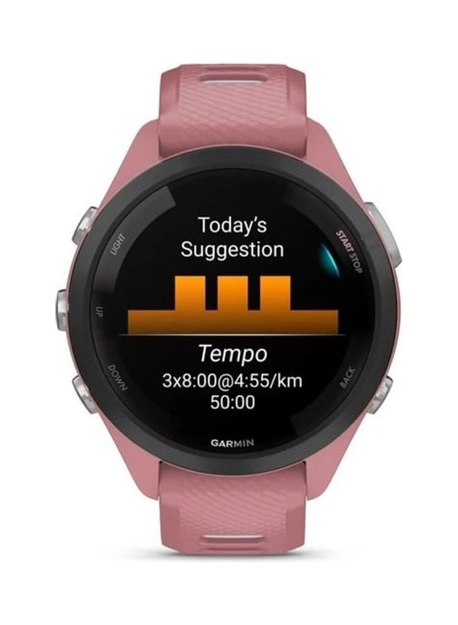 جارمين - ساعة ذكية للجري Garmin Forerunner 265S GPS بإطار أسود مع حافظة وسوار من السيليكون - Image 1