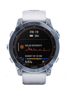Fenix 7 - 47MM - Up To 22 Days Of Battery Life - 1.3"inch Sunlight- Visible Display, Scratch Resistant, Power Sapphire™, Heart Rate Monitor, All Day Stress Monitor, Advanced GPS Features, Solar Charging, iOS and Android Compatible White