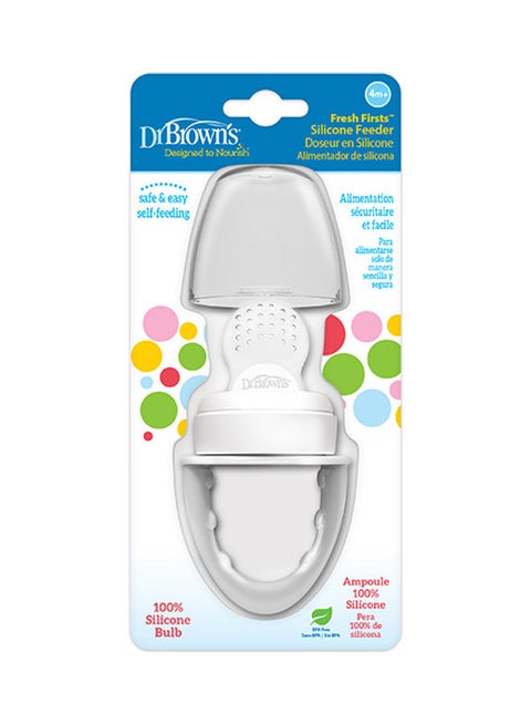 Fresh Firsts Silicone Feeder, Grey, 1-Pack