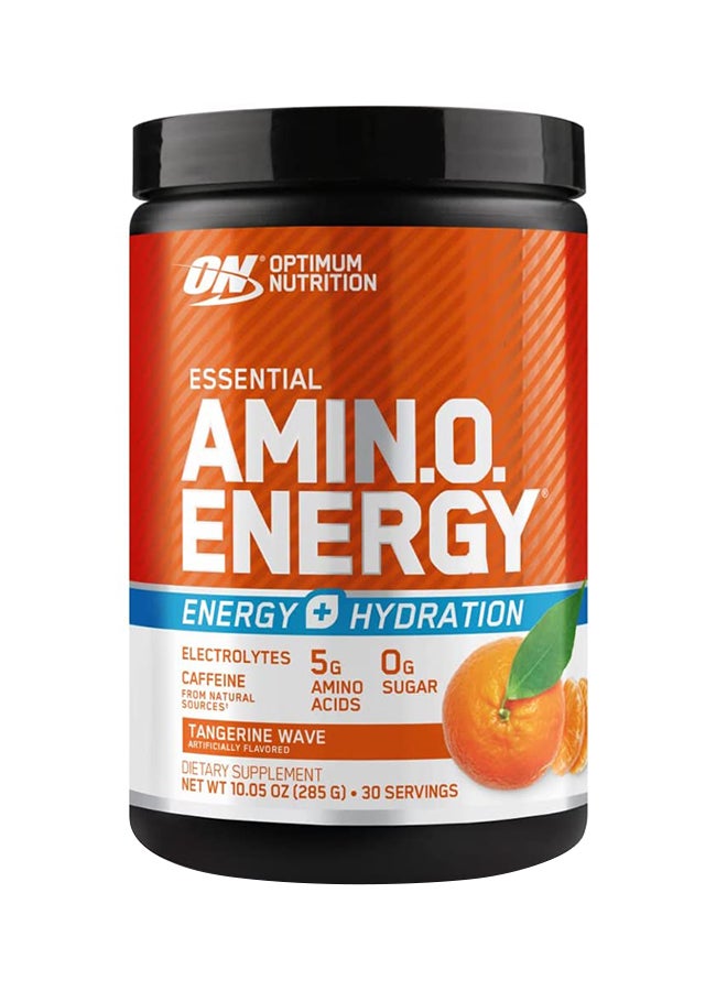 Optimum Nutrition - Amino Energy Plus Electrolytes Powder - Pre Workout, Bcaas, Amino Acids, Keto Friendly, Anytime Energy Powder - Tangerine Wave, 285 G , 30 Servings - Image 1