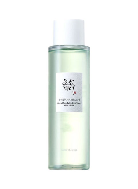 Green Plum AHA BHA Toner Refreshing Facial Essence Moisturizer Mild Exfoliating Salicylic Acid for All Skin Types, Korean Skin Care for Men Women 150ml 5.27 fl.oz 150ml
